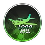 1,000 Miles Flown 