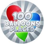 100 Balloons Placed