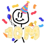 10M Visits Stickman