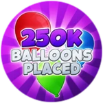 250K Balloons Placed