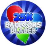 25K Balloons Placed