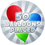 50 Balloons Placed