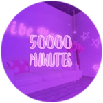 50000 minutes played