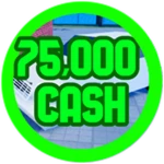 75,000 cash