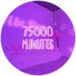 75000 minutes played