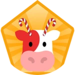 Candy cane cow