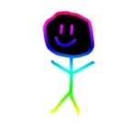 Cartoony Rainbow Stickman
