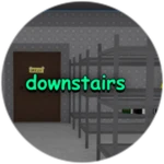 downstairs