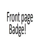Front Page badge!