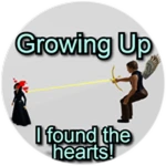 Growing Up:  I found the hearts!