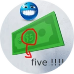produce 5 dollar bills
