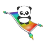 Rainbow Carpet Panda