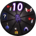 Spin 10 times