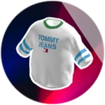 TJ Ringer Tee (White / Pop Blue)