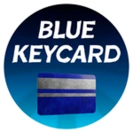 Use a blue keycard
