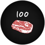 You ate 100 meat!