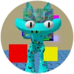 You Found Glitched Cyan Friend Floppa!