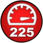 You hit 225 mph!