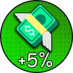+5% Cash