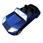 Blue Convertible 