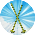 Golden Ski Poles (Permanent)
