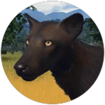 Melanistic Dire Wolf
