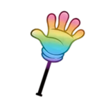 무지개 밀치기 손 🌈