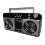 Silver Super Fly Boombox