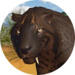 Umber Melanistic Saber-tooth Cat