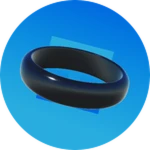 VR Plain Black Ring