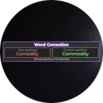 Word corrections