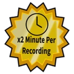 x2 Minute Per Recording