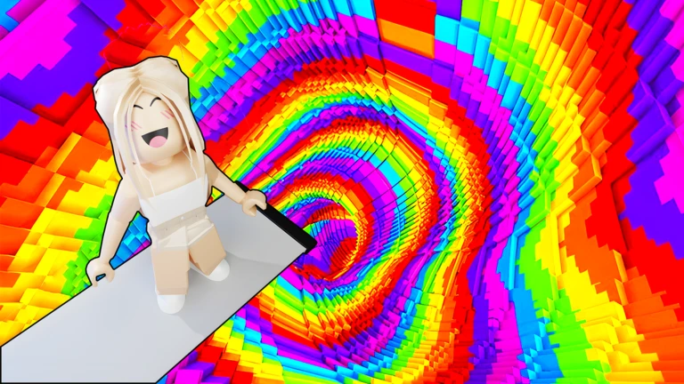 Fall Rainbow Spiral! Parkour Obby