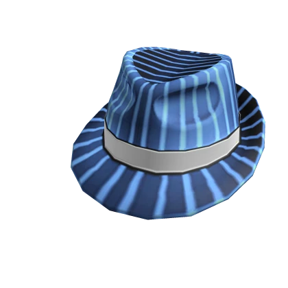 Azure Pinstripe Fedora