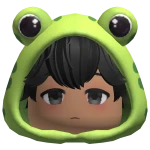 Black Hair Boy With Frog Hoodie