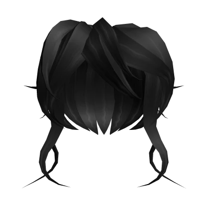 Black Messy Anime Hair