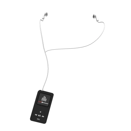 Black MP3 Player w/ Earbuds