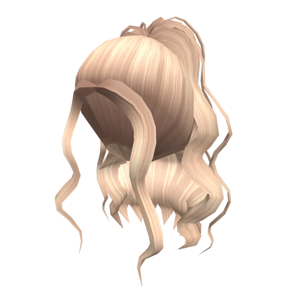 Blonde Aesthetic Curly High Ponytail