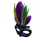 Blue Mardi Gras Mask