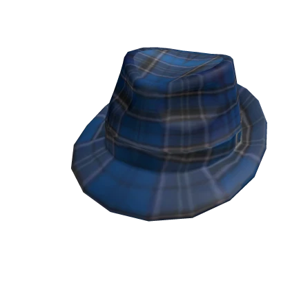 Blue Plaid Fedora