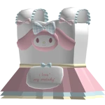 ୨♡cute bunny dress with blue bow♡୧