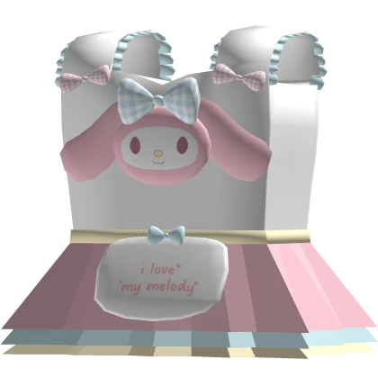 ୨♡cute bunny dress with blue bow♡୧