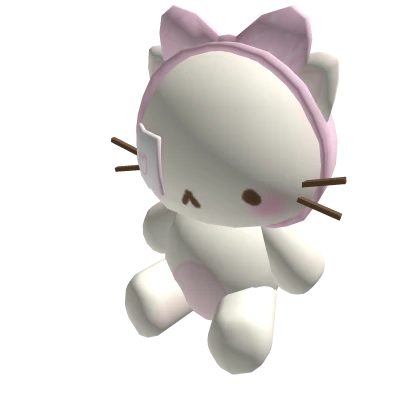 Cute white cat plush