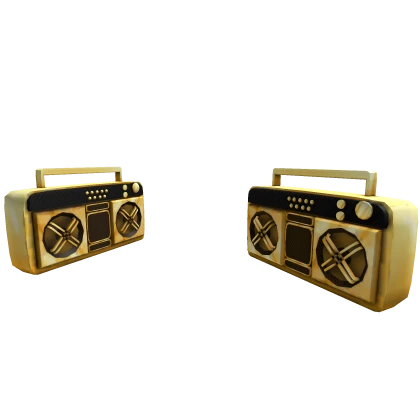 Dual Golden Super Fly Boomboxes