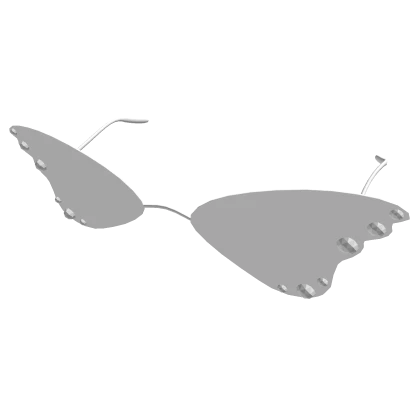 Fluttering  Butterfly Glasses White