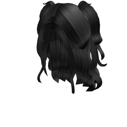 Fluttering Half Up Curly Hair (Black)