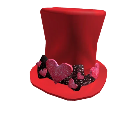 Glitz and Glitter Heart Top Hat