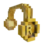 Gold 8-Bit Headphones