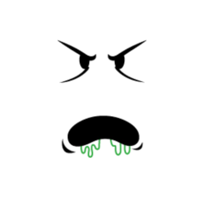 Green Drool Angry Zombie