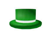 Green Top Hat with White Band
